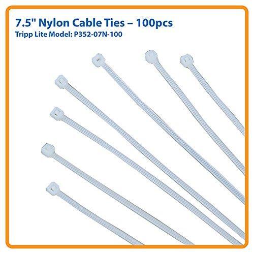 TRIPP LITE P352-07N-100 7.5-Inch Nylon Cable Ties Cable Management, Gray