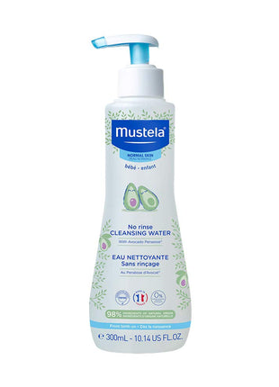 Mustela No-Rinse Micellar Cleansing Water for Babies - Made with Natural Avocado Perseose & Aloe Vera - Safely Cleans Baby's Face, Hands & Diaper Area - 1 or 2-Pack - Various Sizes
