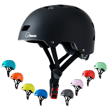 Bike Skateboard Helmet, 3 Sizes for Adult Youth Kids Women Men Boys Girls | Multi-Sport Certified Helmet for Scooter Bicycle Skate, Adjustable Lightweight Ventilated Helmet