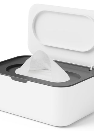 Wipes Dispenser, Wipe Holder for Baby & Adult, Seposeve Refillable Baby Wipe Container, Keeps Wipes Clean. Non-Slip, Easy Pull Wipes Pouch Case, Grey