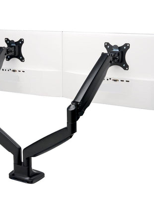 Kensington SmartFit Dual Monitor Arm (K59601WW) Black | One-touch height adjustable, gas-spring articulating arm, supports 13-34 in monitors, C-clamp or grommet mount