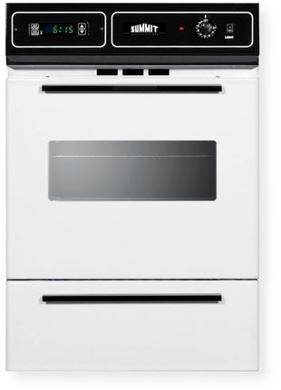 Summit 24" Gas Wall Oven, White- WTM7212KW | Made in the USA, 2.92 cu.ft. Capacity Gas Oven, Sized to fit 34 1/8" H x 22 3/8" W cabinet cutouts.