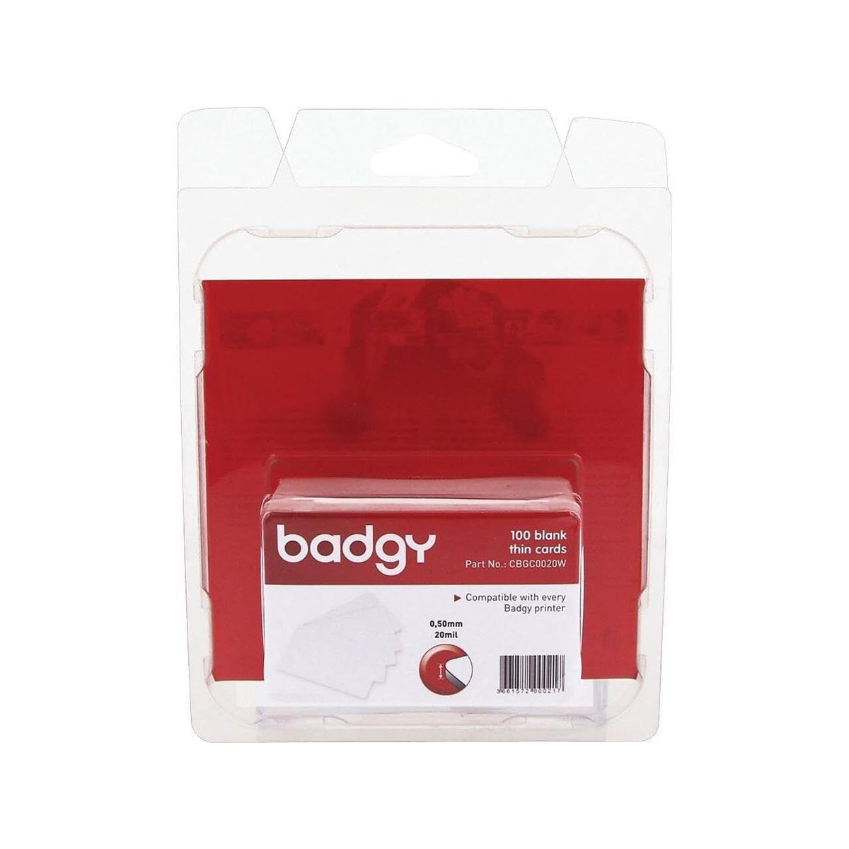 Evolis CBGC0020W Blank Thin Cards