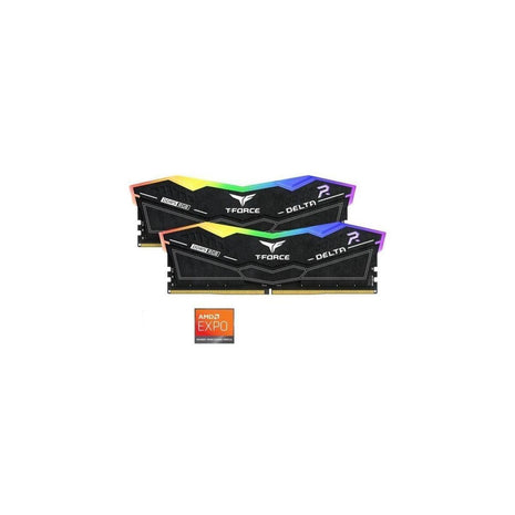 TEAMGROUP T-Force Delta RGB DDR5 Ram 32GB (2x16GB) 6000MHz PC5-48000 CL28 Intel XMP 3.0 AMD Expo Compatible Desktop Memory Black FF3D532G6000HC28ADC01