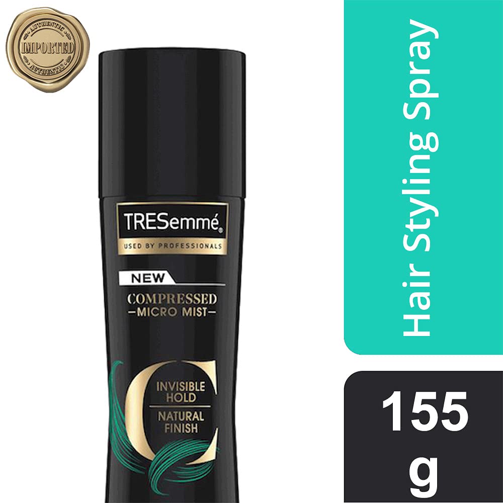 Tresemme Micro Mist Extend Hair Styling Spray with Natural Finish and Extra Strong Hold Level 4, Holds Hair Style with No Stiffness, 155 gm