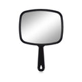 PROTECLE Large Hand Mirror, Salon Barber Hairdressing Handheld Mirror with Handle (Square Black 10.3