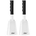 Eastar Cow Bell with Handle, 2 Pack Cowbells for Sporting Events, 10 Inch Cowbells Noise Makers Cheering Bell for Football Games, Stadiums, Halloween Gifts, White
