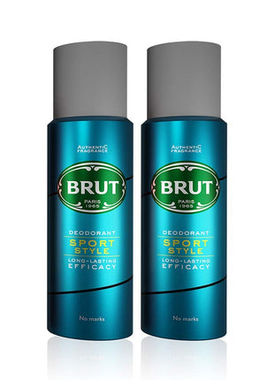 Brut Sport Style Deodorant Body Spray for Men, Long-Lasting Deo, Deo Combo Pack of 2 (200ml Each)