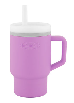Infantino My 1st Tumbler 9 Oz Silicone Sippy Cup, Lilac