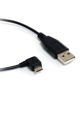 StarTech.com 6 ft Micro USB Cable - A to Right Angle Micro B - Type A Male USB - Type B Male USB - 6ft - Black