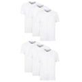 Hanes Mens Cotton, Moisture-wicking Crew Tee Undershirts, Multi-packs, White - 6 Pack, Large US