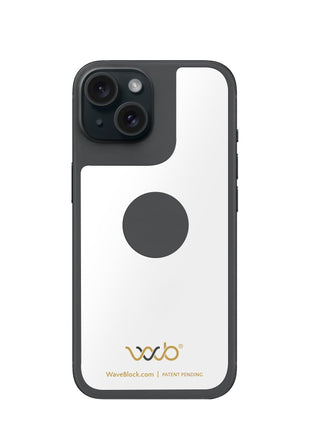 WAVEBLOCK EMF Blocker Sticker for iPhone 16/16 Pro White | FCC Lab-Tested, 5G Shield, Adhesive Sticker, USA Patented, WAVEBLOCK
