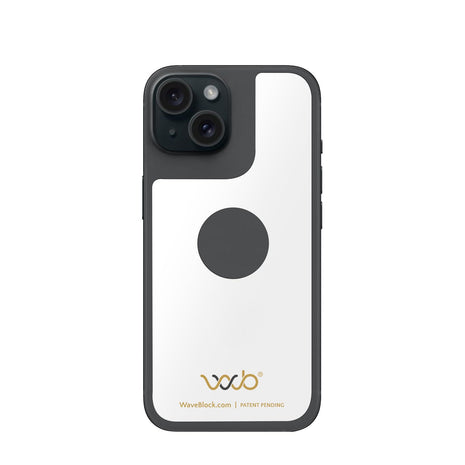 WAVEBLOCK EMF Blocker Sticker for iPhone 16/16 Pro White | FCC Lab-Tested, 5G Shield, Adhesive Sticker, USA Patented, WAVEBLOCK