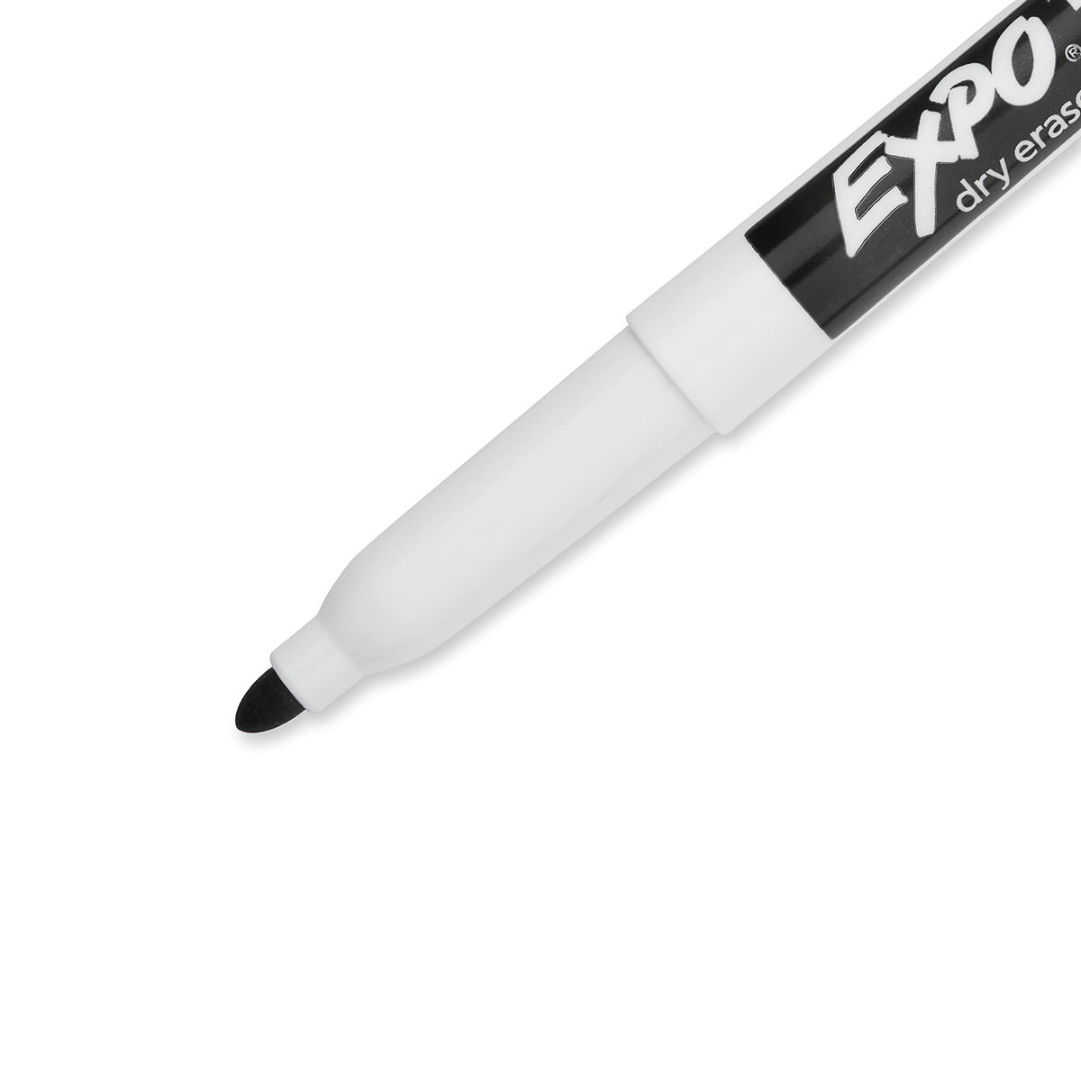 EXPO Low Odor Dry Erase Markers Fine Tip Black 4 Count