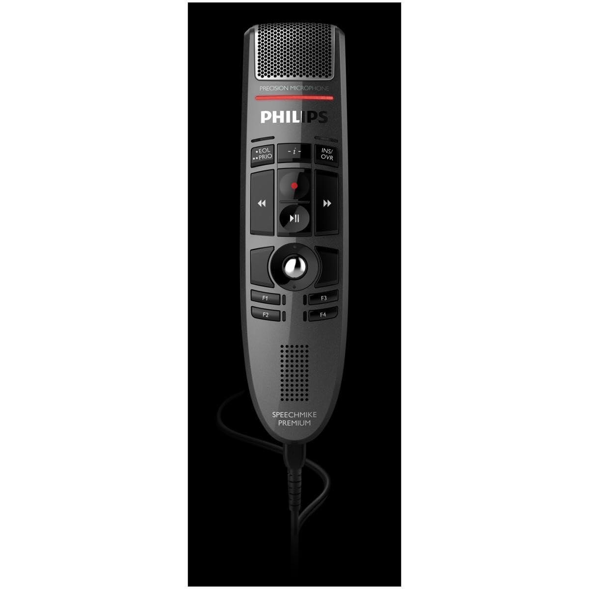 Philips SpeechMike Premium Dictation USB Microphone, Push-Button