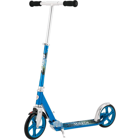 Razor A5 Lux Kick Scooter for Kids Ages 8+ - 8" Urethane Wheels, Anodized Finish Featuring Bold Colors and Graphics, for Riders up to 220 lbs