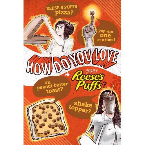 REESE'S PUFFS Breakfast Cereal, Chocolatey Peanut Butter Cereal, 11.5 oz