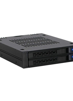 ICY DOCK 2 Bay 2.5 SAS/SATA HDD/SSD Mobile Rack for External 3.5" Bay | ExpressCage MB742SP-B