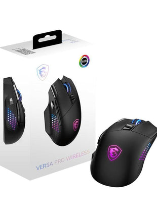 msi Versa PRO W Gaming Mouse, 26000 DPI, 70M+ Clicks, OMRON Optical Micro Switch, Optical Sensor, Ergonomic Ambitextrous Hand Design, RGB Light