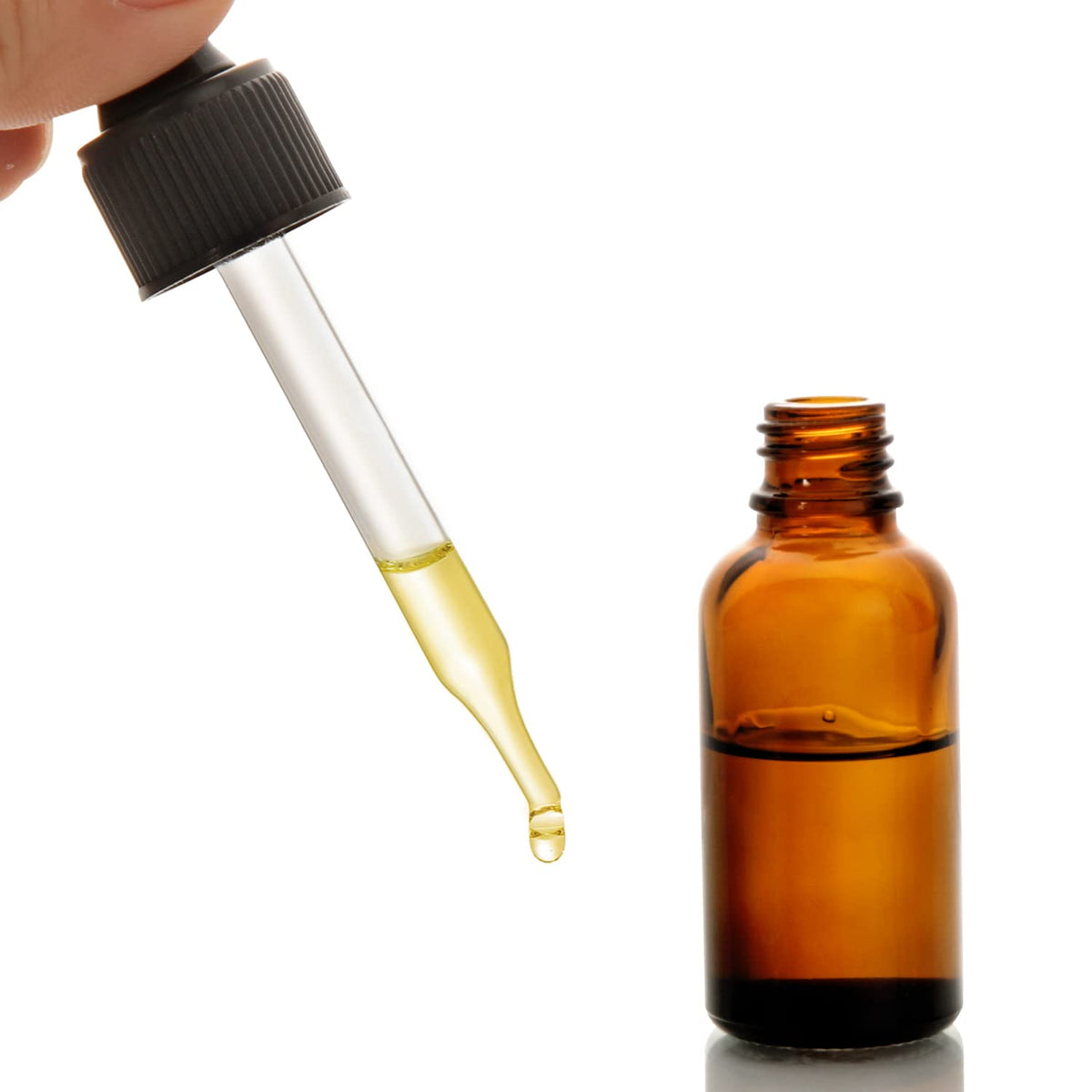 AOZITA 4 Pack, 2 oz Dropper Bottles with 1 Funnel & 4 Labels - Essential Oils Bottles for Health, Personal Care & Beauty - 60ml Thick Dark Amber Glass Tincture Bottles with Eye Droppers, Leakproof