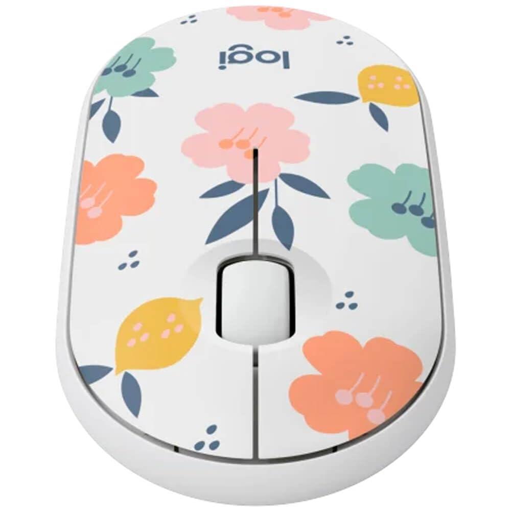 Logitech M340 Wireless Mouse with Limited Edition Prints, USB Receiver and Silent Clicks, Portable Wireless Mouse for Laptop, PC, Windows, Chrome, Surface, Floral Bouquet - Optical - 32.81