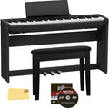 Roland FP-30X 88-Key Digital Piano - Black Bundle with KSC-70 Stand, KPD-70 Three Pedal Unit, Bench, Online Lessons, Austin Bazaar Instructional DVD, and Polishing Cloth