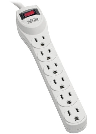 Tripp Lite TLP602 TLP602 Surge Suppressor, 6 Outlets, 2 ft Cord, 180 Joules, Light Gray