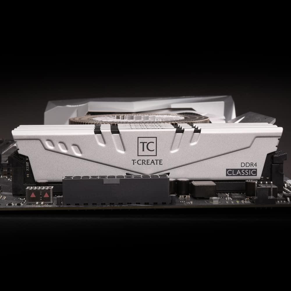 TEAMGROUP T-Create Classic 10L DDR4 32GB Kit (2 x 16GB) 3200MHz (PC4 25600) CL22 Desktop Memory Module Ram - TTCCD432G3200HC22DC01