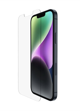 Belkin Tempered Glass Treated Screen Protector for iPhone 14, iPhone 13, & 13 Pro - Scratch-Resistant Impact Protection w/Included Easy Align Tray for Bubble-Free Application