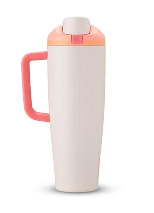 Owala FreeSip Tumbler - Stainless Steel-40-oz.-Orange/Tan(Sparkling Sherbet)
