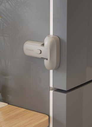 Mom's Choice Gold Awards Winner - EUDEMON 1 Pack Updated Child Proof Refrigerator/Fridge/Freezer Door Lock Apply to Max 1 inch(25mm) Sealing Strip for Toddlers and Kids, no Tools Need or Drill (Grey)