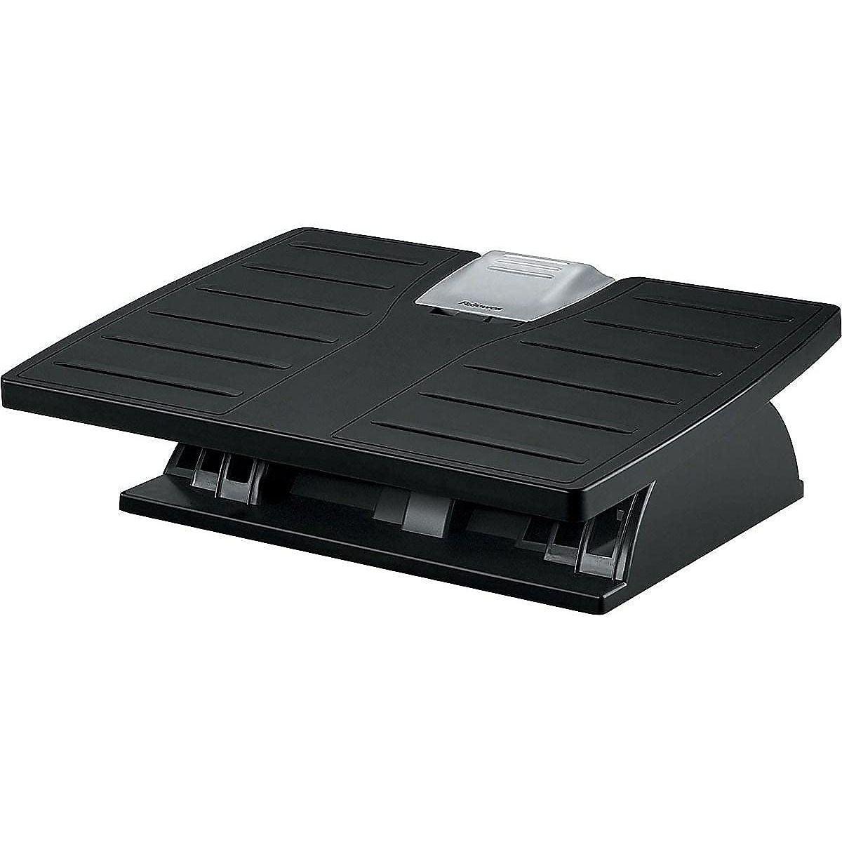 Adjustable Foot Rest,Tilt,17-1/2 quot;x13/18 quot;x4-3/8 quot;,Black/Silver