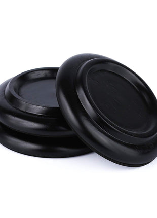 FameFame Solid Wood Piano Caster Piano Leg Floor Protectors, 3-Pack Grand Piano Caster Cups with Non-Slip & Anti-Noise Foam (Black)