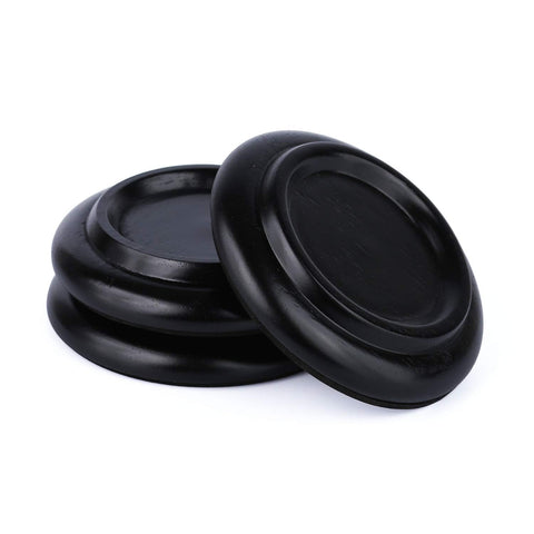 FameFame Solid Wood Piano Caster Piano Leg Floor Protectors, 3-Pack Grand Piano Caster Cups with Non-Slip & Anti-Noise Foam (Black)