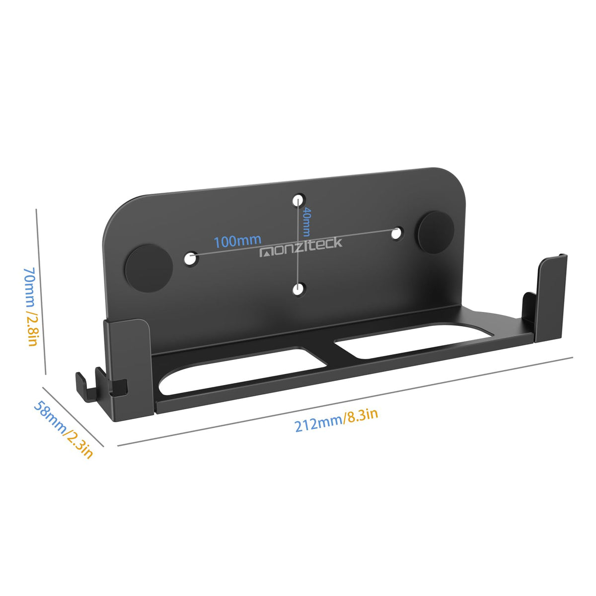 Monzlteck Wall Mount Bracket for Switch 2 Dock, Left Side TV Mount, Metal Construction, Space-Saving Design