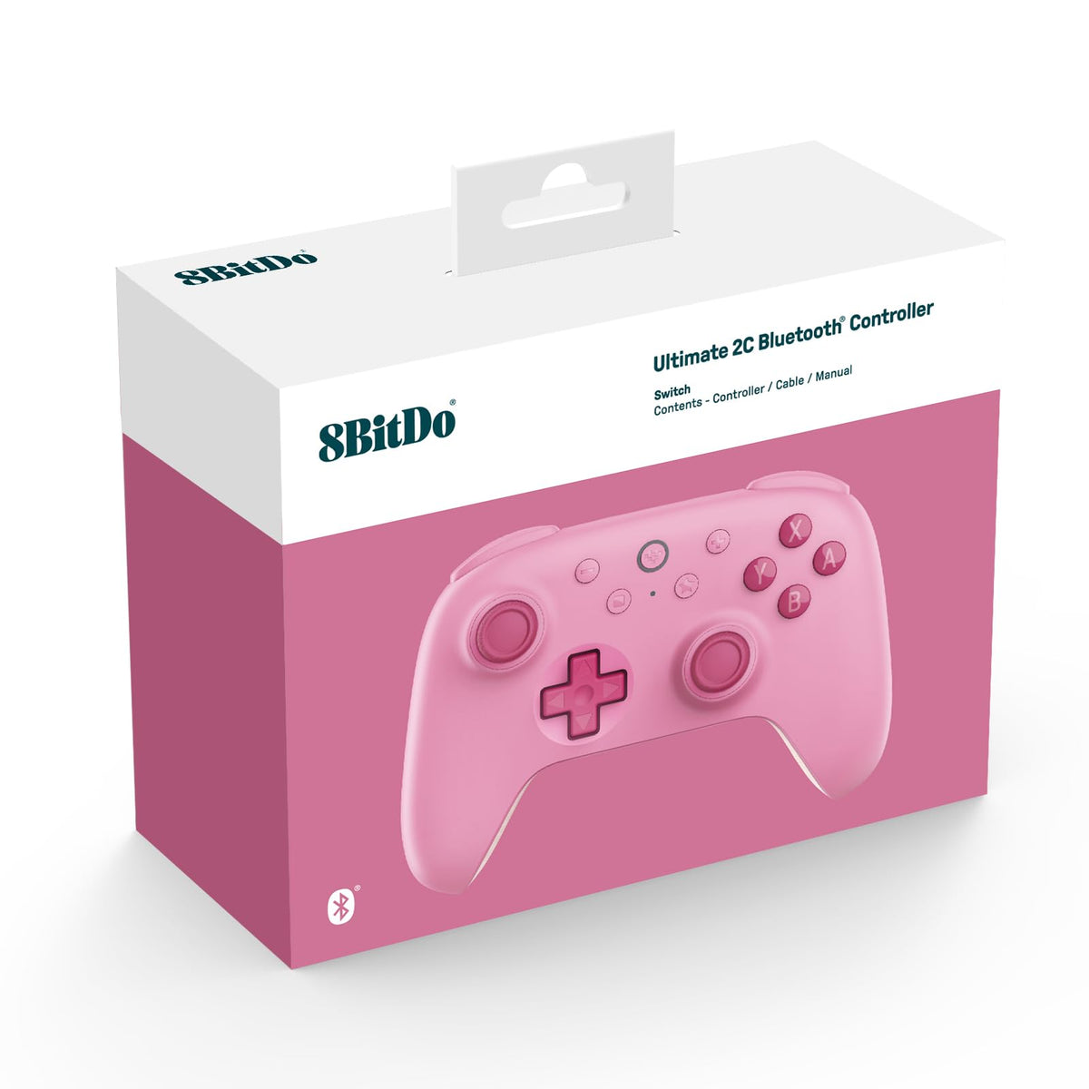 8BitDo Ultimate 2C Bluetooth Controller for Switch/Switch 2, Wireless Controller with 6-Axis Motion Control, Rumble Vibration, Refined D-Pad and Bumpers, and Hall Effect Joysticks (Pink)