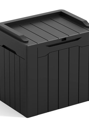 Greesum 31 Gallon Resin Deck Box All Weather Outdoor Storage Boxes for Patio Furniture Set,Outdoor Toys,Garden Tools,Black