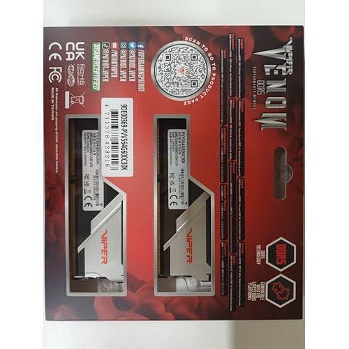 Patriot Memory Viper Venom DDR5 RAM 64GB (2X32GB) 6000MHz CL30 1.35v UDIMM Desktop Gaming Memory Kit Compatible with Intel XMP/AMD Expo - PVV564G600C30K