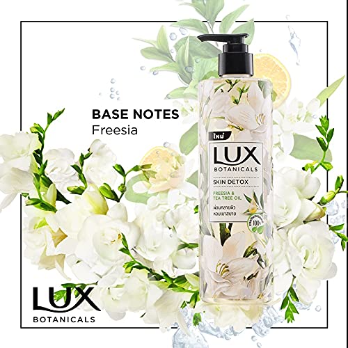 Lux Botanicals Skin Detox Body Wash With Freesia&Tea Tree Oil Extracts For Women,100% Natural Extracts,Purifying&Gentle Shower Gel For Nourished&Revived Skin,Refreshing Fragrance,No Parabens,450 Ml