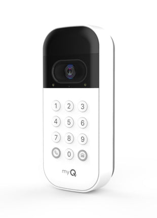 myQ Smart Garage Door Video Keypad with Wide-Angle Camera,Customizable PIN Codes,and Smartphone Control–Take Charge of Your Garage Access Works with Chamberlain, LiftMaster and Craftsman openers,White