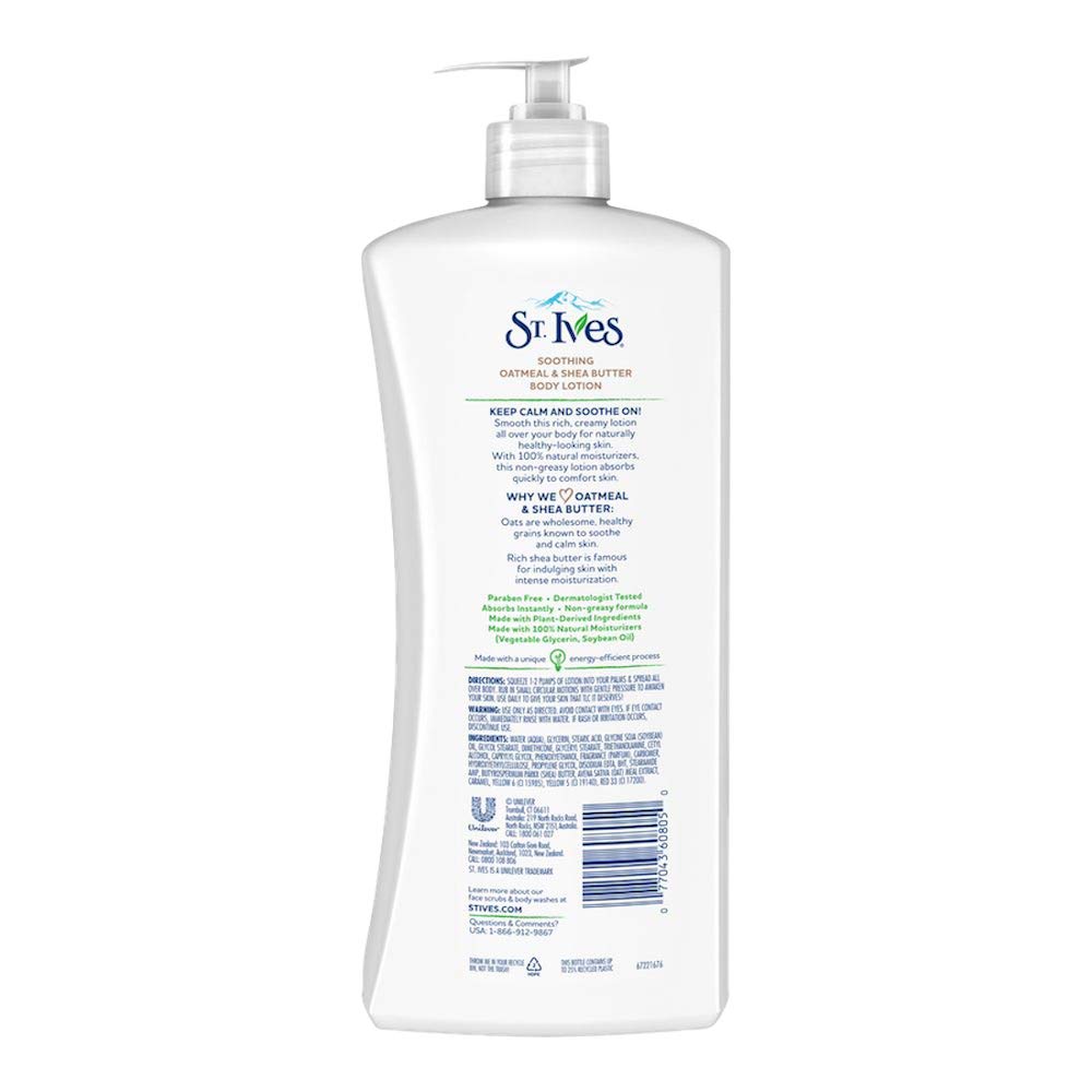 St. Ives Soothing Oatmeal & Shea Butter Body Lotion (621ml)