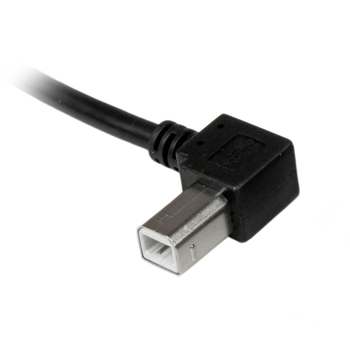 StarTech.com 1m USB 2.0 A to Left Angle B Cable - M/M - Connect hard-to-reach USB 2.0 peripherals, for installation in narrow spaces - USB Printer Cable - 1m USB A to B Cable - Angled USB Cable - Left