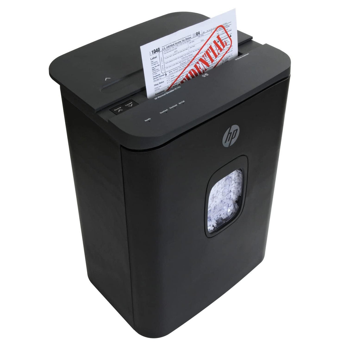 HP - Paper Shredder Micro Cut, 16-Sheet Manual Feed, Shreds Credit Cards & Staples, Heavy Duty Paper Shredder for Home Use with 7.4 Gallon Basket