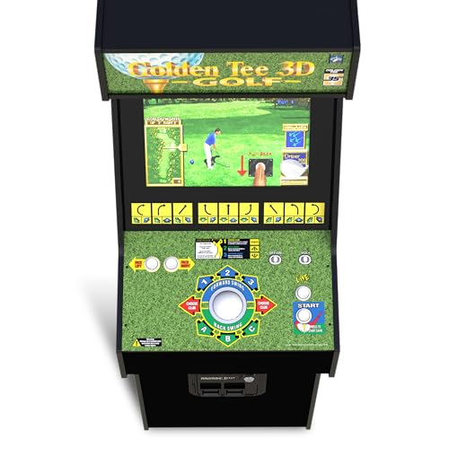 ARCADE1UP Golden Tee 3D Deluxe Arcade Machine, Built for Your Home, Over 5-Foot-Tall Cabinet with 8 Classic Games