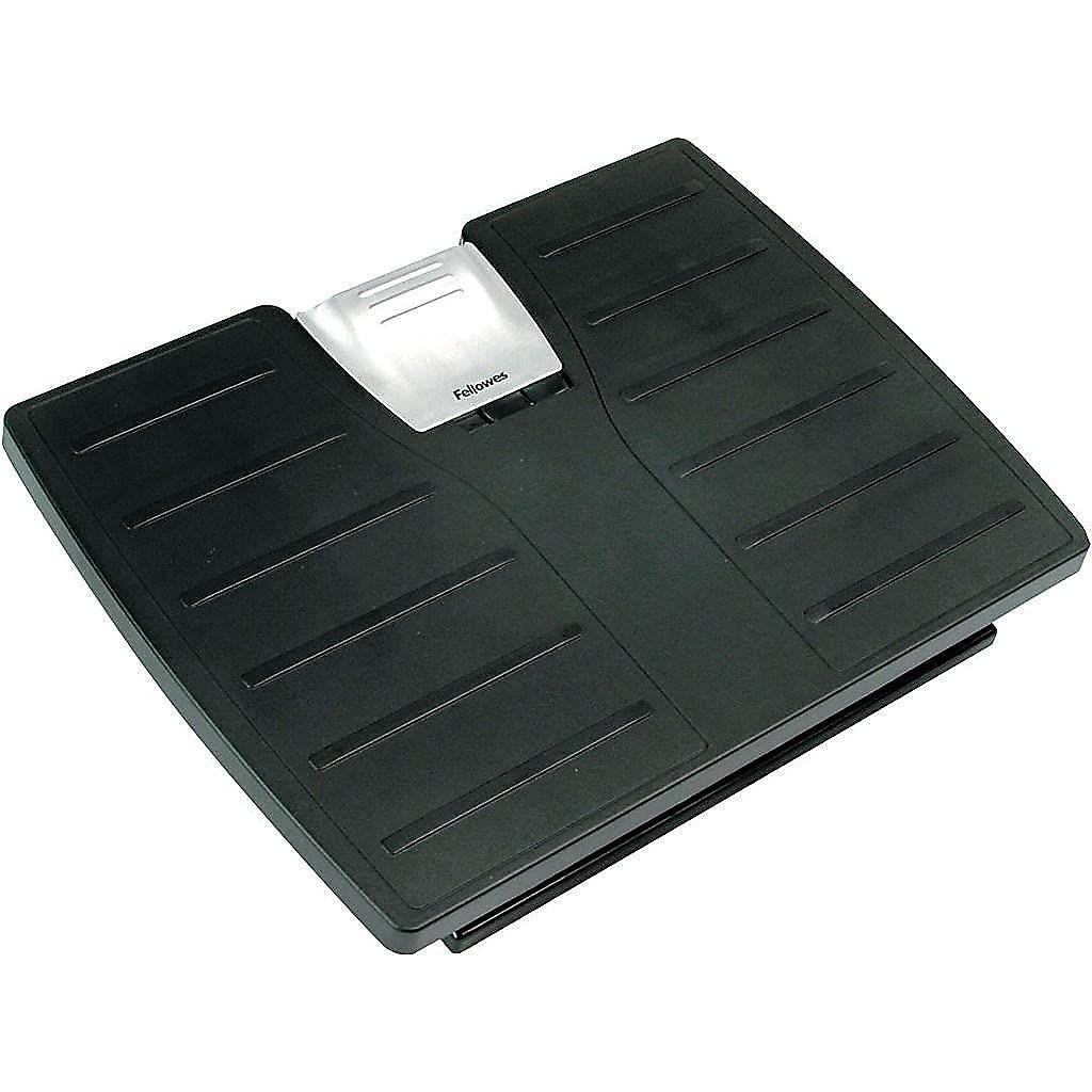 Adjustable Foot Rest,Tilt,17-1/2 quot;x13/18 quot;x4-3/8 quot;,Black/Silver
