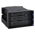 ICY DOCK Hot Swap 3 Bay 3.5 Inch SATA/SAS HDD Docking Enclosure Mobile Rack in 2 x 5.25 Inch Drive Bay (Include 3X SATA Cables) | flexiDOCK MB830SP-B