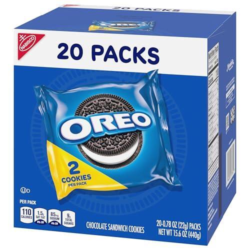 OREO Chocolate Sandwich Cookies, 20 Snack Packs (2 Cookies Per Pack)
