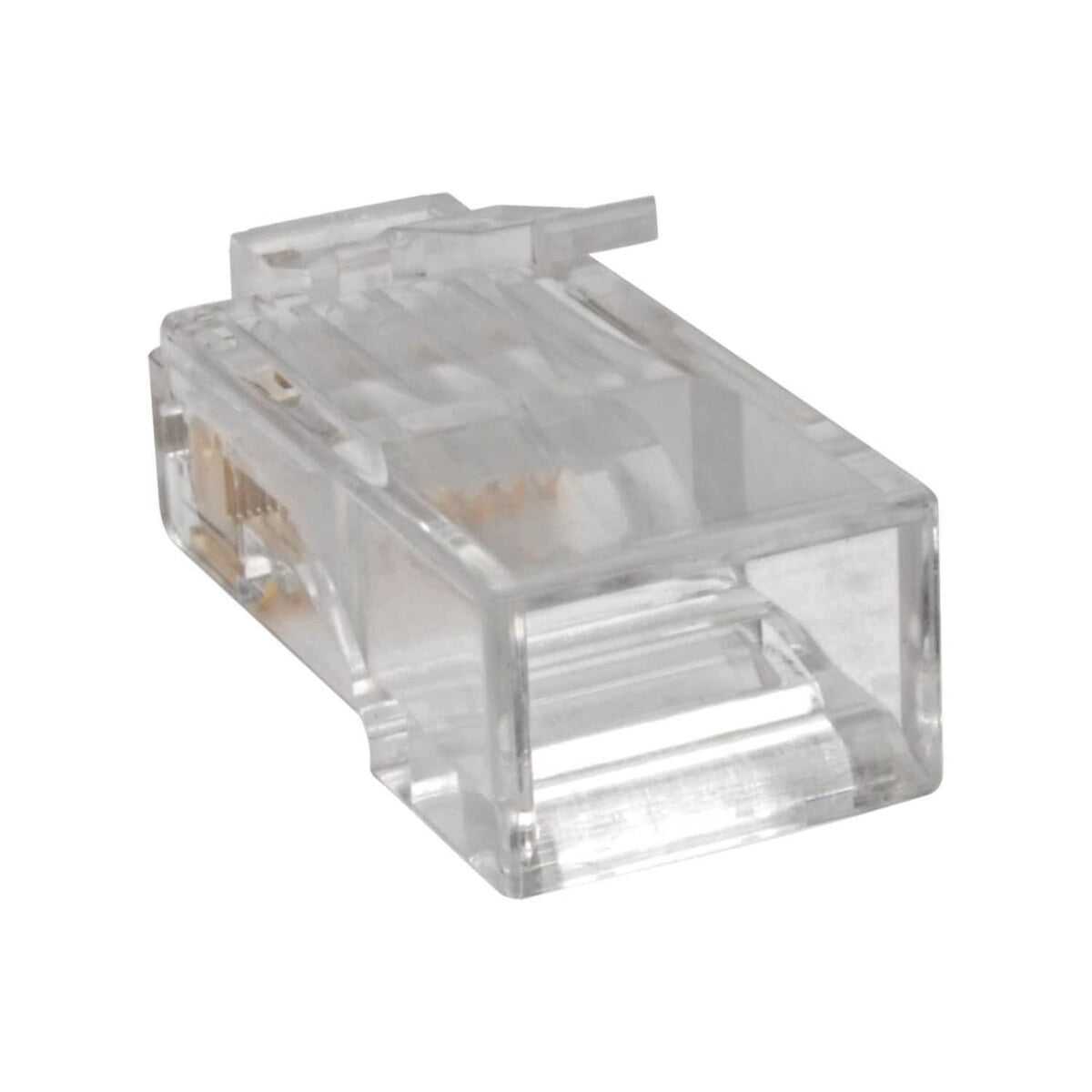 TRIPP LITE 100 Pack Cat6 RJ45 Modular Connector Plug Solid/Stranded RND (N230-100)