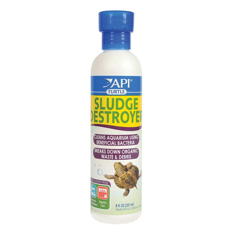 API TURTLE SLUDGE DESTROYER Aquarium Cleaner and Sludge Remover Treatment 8-Ounce Bottle