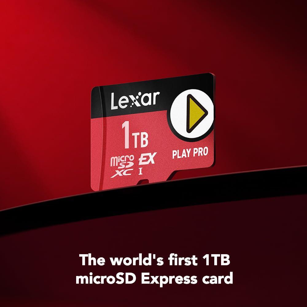Lexar 512GB Play PRO microSD Express Card, UHS-I, C10, U3, V30, Full HD, 4K, Up to 900/600 MB/s Memory Card, Compatible w/Nintendo-Switch 2, ASUS ROG Ally, Steam Deck, Gaming (LMSXPS0512G-BNNNU)